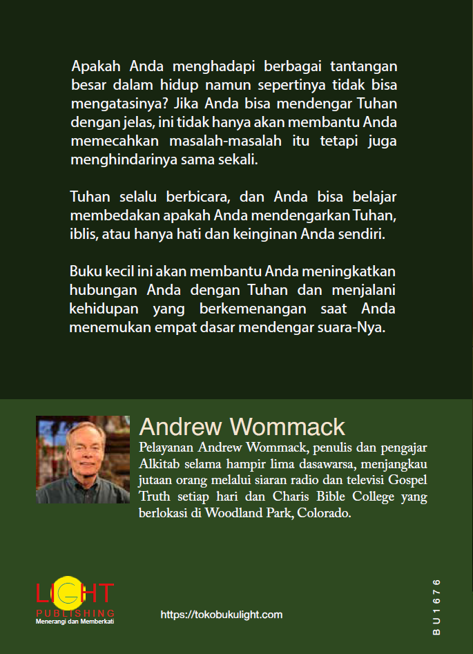 Buku Empat Dasar Mendengar Suara Tuhan - Four Basics of Hearing God’s Voice oleh Andrew Wommack