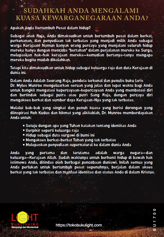 Buku Anda Adalah Seorang Raja oleh Myles Munroe