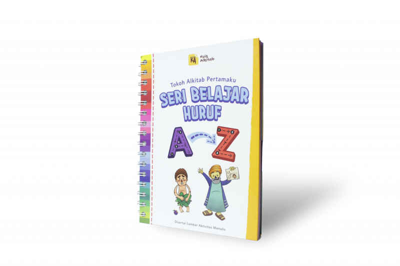 Buku Tokoh alkitab pertamaku seri belajar huruf A-Z oleh Kuis Alkitab