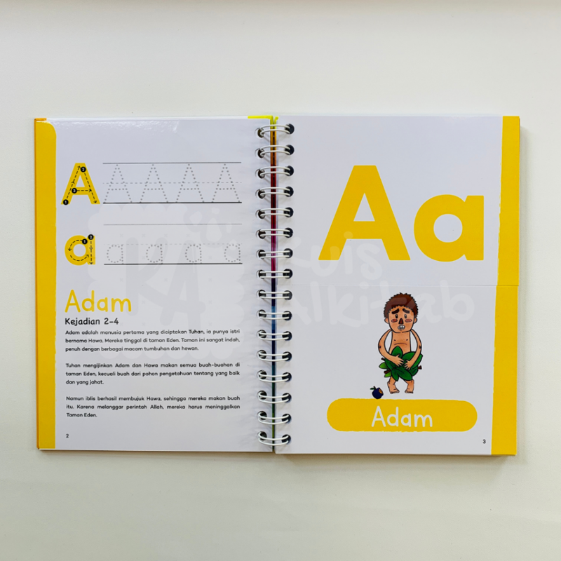Buku Tokoh alkitab pertamaku seri belajar huruf A-Z oleh Kuis Alkitab