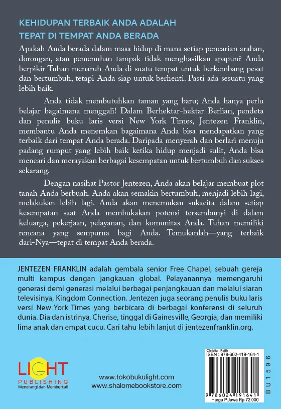 Buku Berlian yang Banyak Tak Terhingga - Acres of Diamonds oleh Jentezen Franklin