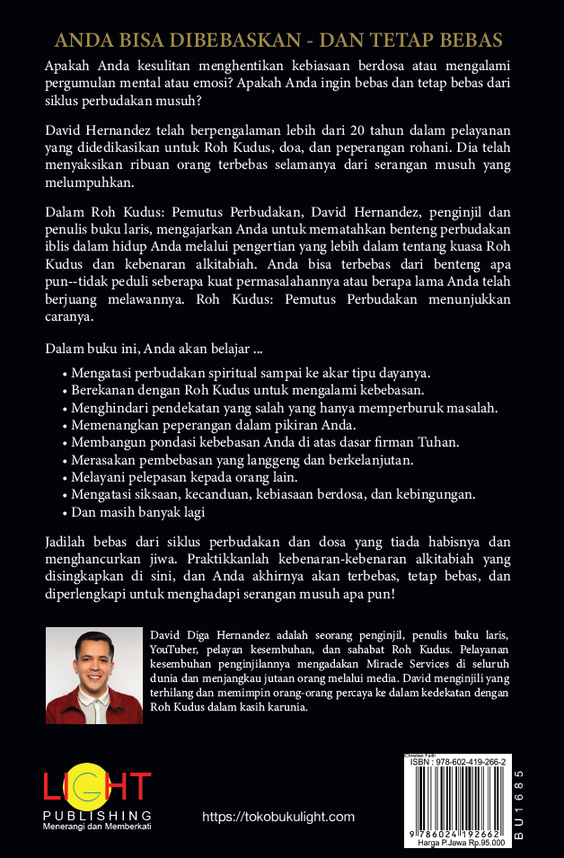 Buku Roh Kudus Pemutus Perbudakan - Holy Spirit The Bondage Breaker oleh David Diga Hernandez