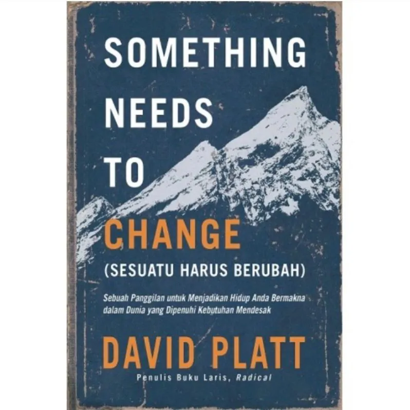 Buku Something Needs To Change (sesuatu harus berubah) oleh  David Platt