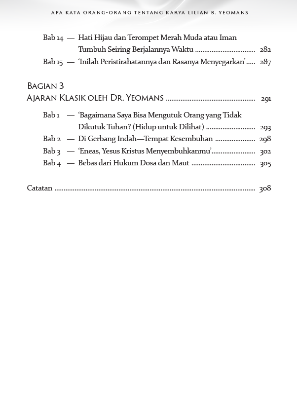 Buku DR. Lilian B. Yeomans Sekolah Kesembuhan – Kaye Hoole Mountz