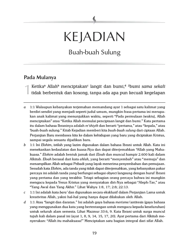 Kejadian – Alkitab The Passion Translation