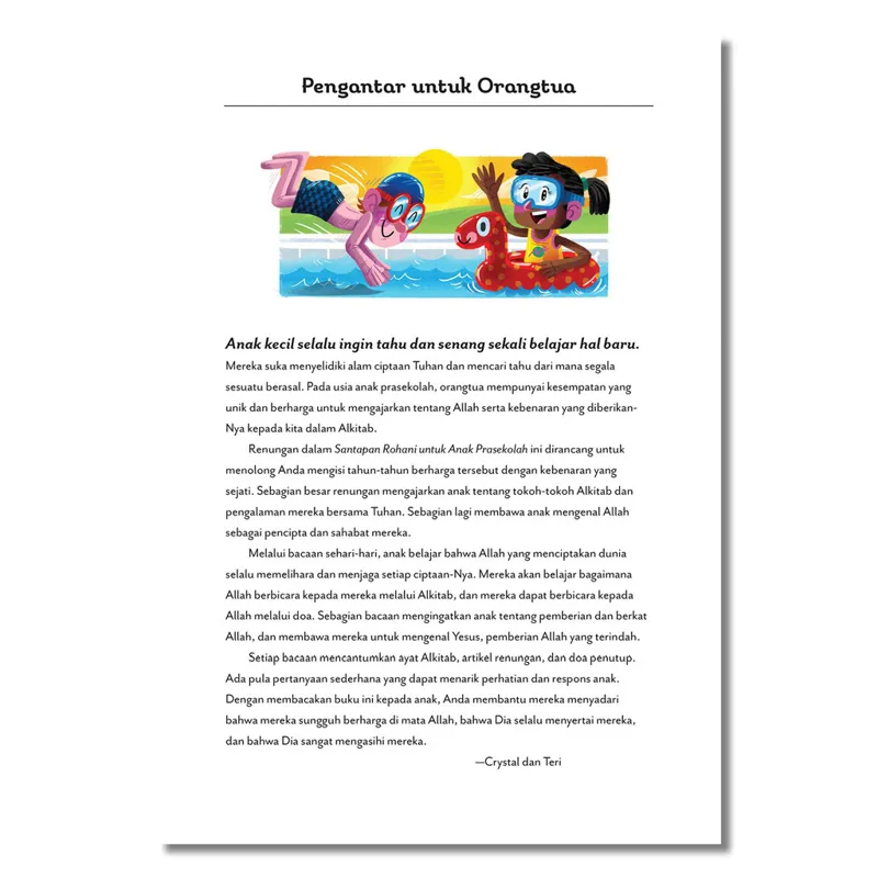 Buku Santapan Rohani untuk Anak Prasekolah Vol. 1 oleh Crystal Bowman,  Teri McKinley