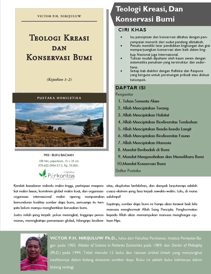 Buku Teologi Kreasi dan Konservasi Bumi oleh 