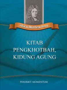 Matthew Henry: Kitab Pengkhotbah, Kidung Agung