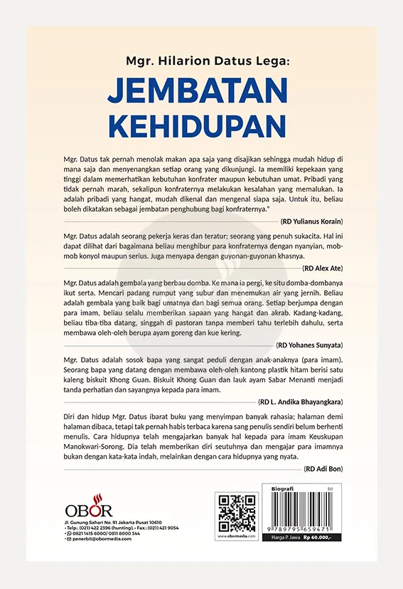 Buku Mgr. Hilarion Datus Lega: JEMBATAN KEHIDUPAN oleh RD Imanuel Tenau