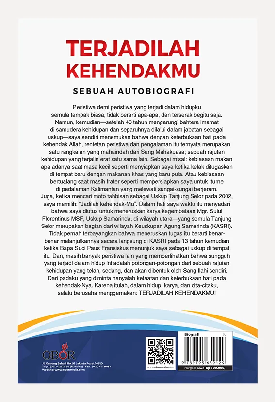 Buku TERJADILAH KEHENDAKMU – Autobiografi Mgr. Yustinus Harjosusanto MSF oleh Mgr. Yustinus Harjosusanto MSF