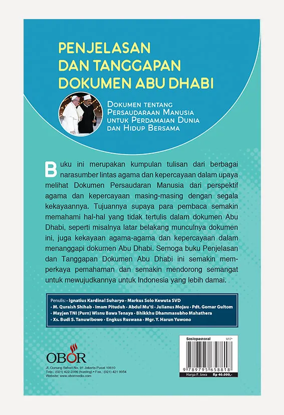 Buku Penjelasan dan Tanggapan Dokumen Abu Dhabi oleh Komisi Hubungan Antar Agama, Kepercayaan KWI