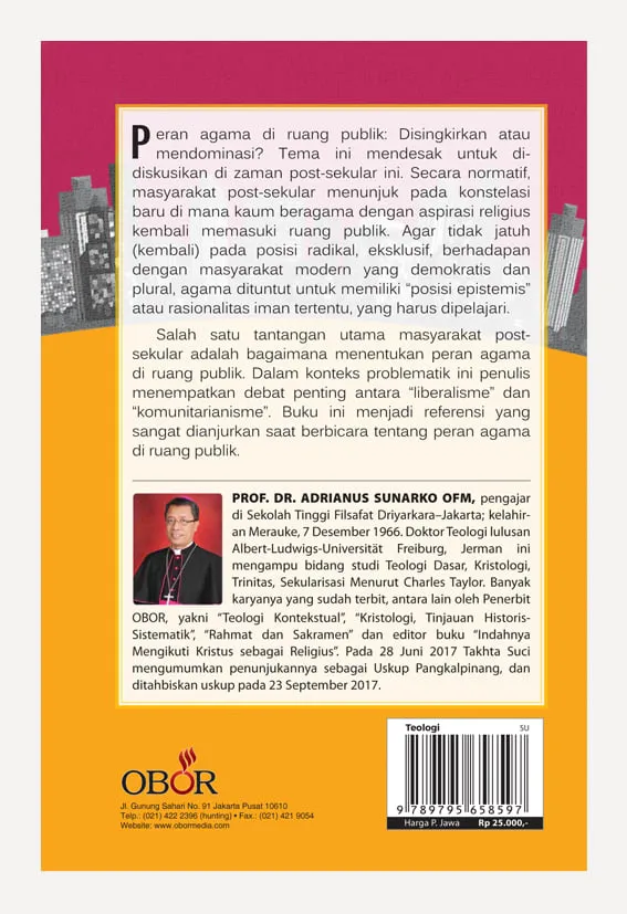 Buku Agama Dalam Masyarakat Post-Sekular oleh Prof. Dr. Adrianus Sunarko