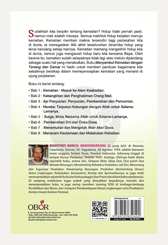 Buku Menyambut Kematian dengan Tenang dan Damai oleh A.M. Mangunhardjana SJ