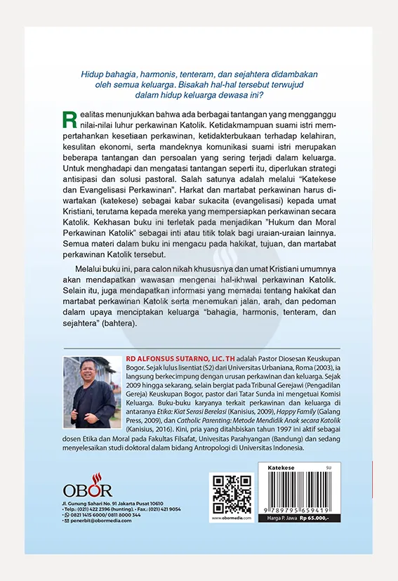 Buku Katekese dan Evangelisasi Perkawinan Katolik oleh RD ALFONSUS SUTARNO. LIC.TH
