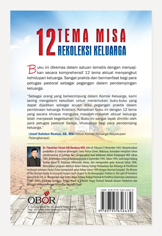 Buku 12 Tema Misa Rekoleksi Keluarga oleh Dr. Timotius I Ketut Hadi Wardana