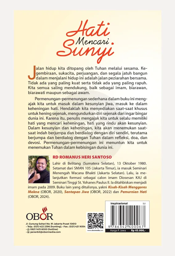Buku Hati Mencari Sunyi oleh RD. Romanus Heri Santoso