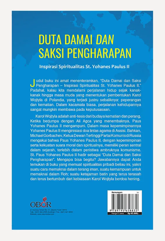 Buku Duta Damai dan Saksi Pengharapan oleh Tim Penulis Spiritual St. Yohanes Paulus II
