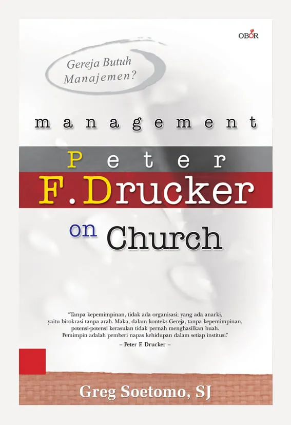Buku Management Peter F. Drucker on Church oleh Greg Soetomo SJ