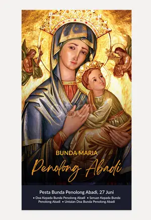 Bunda Maria Penolong Abadi - Pembatas Buku