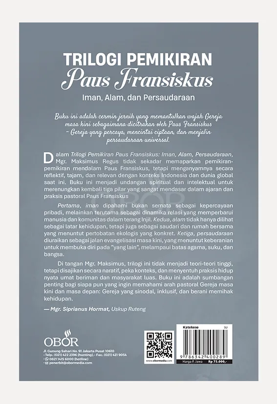 Buku Trilogi Pemikiran Paus Fransiskus oleh Maksimus Regus