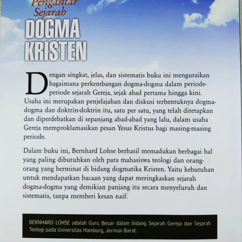 Buku Pengantar Sejarah Dogma Kristen oleh Bernhard Lohse