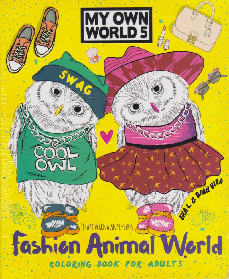 Buku My Own World 5, Coloring for Adults (Fashion Animal World) oleh 