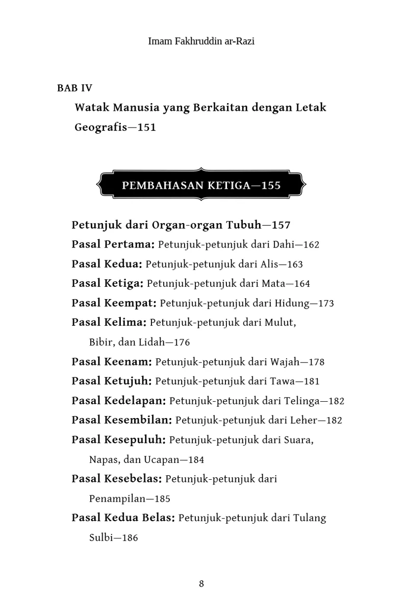 Buku Kitab Firasat SC oleh Imam Fakhruddin Ar-Razi