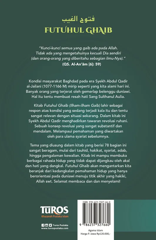 Buku Kitab Futuhul Ghaib oleh Syekh Abdul Qadir al-Jailani