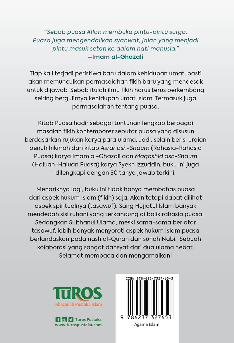 Buku Kitab Puasa oleh Imam Al Ghazali