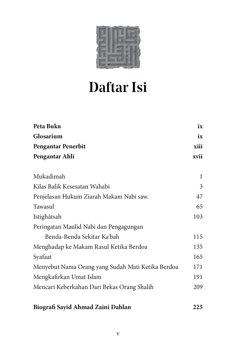 Buku Menolak Wahabi oleh Syekh Ahmad bin Zaini Dahlan