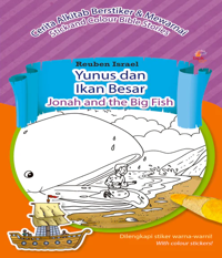 Cerita Alkitab Berstriker & Mewarnai - Yunus dan Ikan Besar (Jonah and The Big Fish) - Bilingual