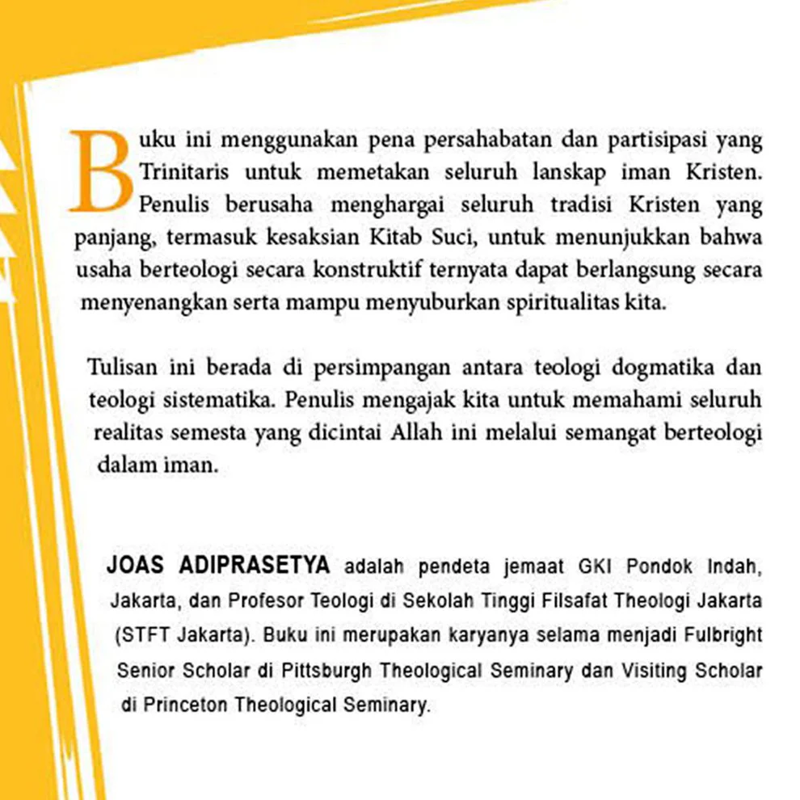 Buku Berteologi dalam Iman: Dasar-Dasar Teologi Sistematika - Konstruktif oleh Joas Adiprasetya