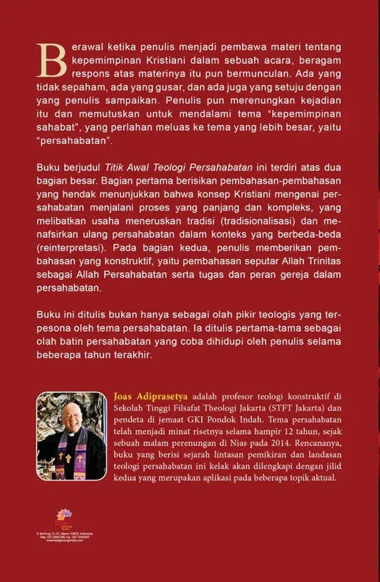 Buku Titik Awal Teologi Persahabatan oleh Joas Adiprasetya