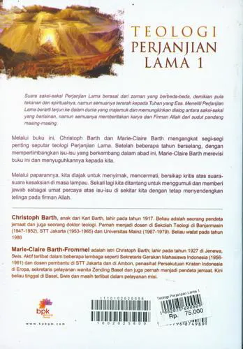 Buku Teologi Perjanjian Lama 1 oleh DR.Christoph Barth Marie - Claire Barth  - Frommel , M.TH .