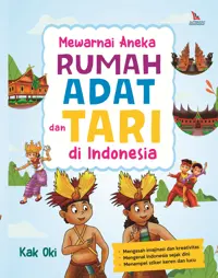 Mewarnai Rumah Adat dan Tari di Indonesia — Kak Oki — sampul