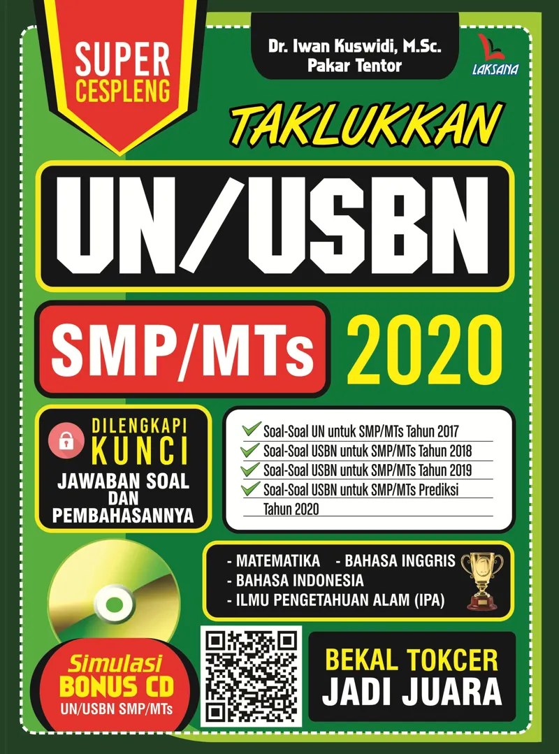 Buku Super Cespleng Taklukkan UN/USBN SMP/MTs 2020 oleh Dr. Iwan Kuswidi, M.Sc. Pakar Tentor