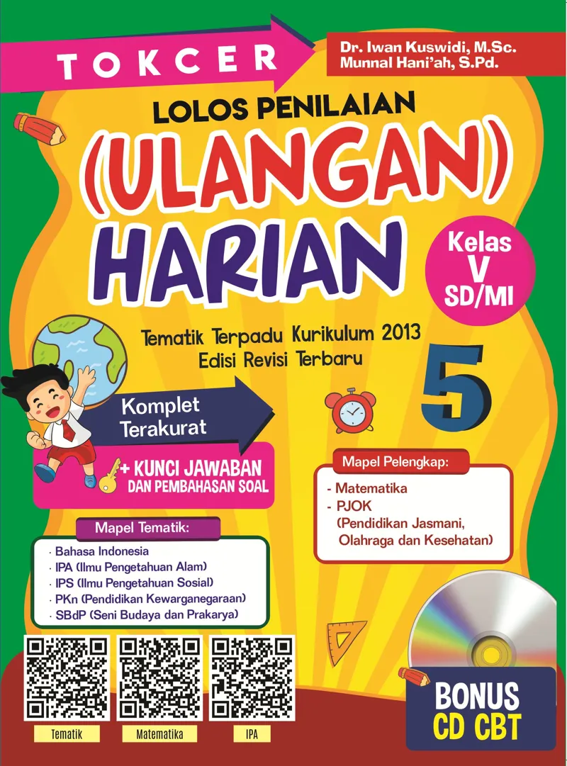 Buku Tokcer Lolos Penilaian (Ulangan) Harian Kelas V SD/MI oleh M.Sc, Dr. Iwan Kuswidi, Munnal Haniah, S.Pd