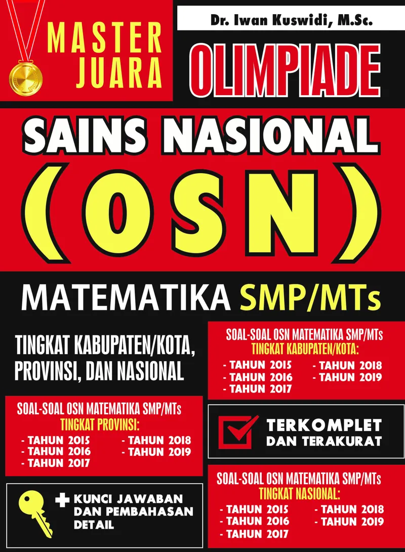Buku Master Juara Olimpiade Sains Nasional (OSN) Matematika SMP/MTs oleh Dr. Iwan Kuswidi, M. Sc