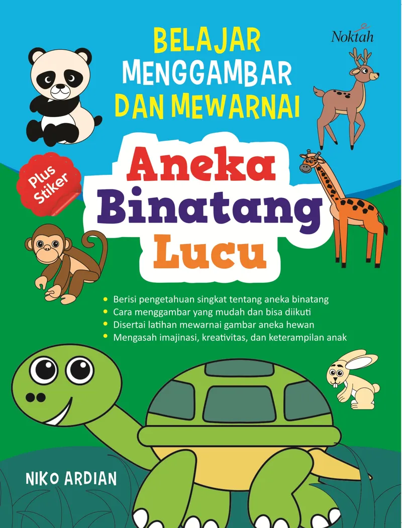 Buku Belajar Menggambar Dan Mewarnai Aneka Binatang Lucu oleh Niko Ardian
