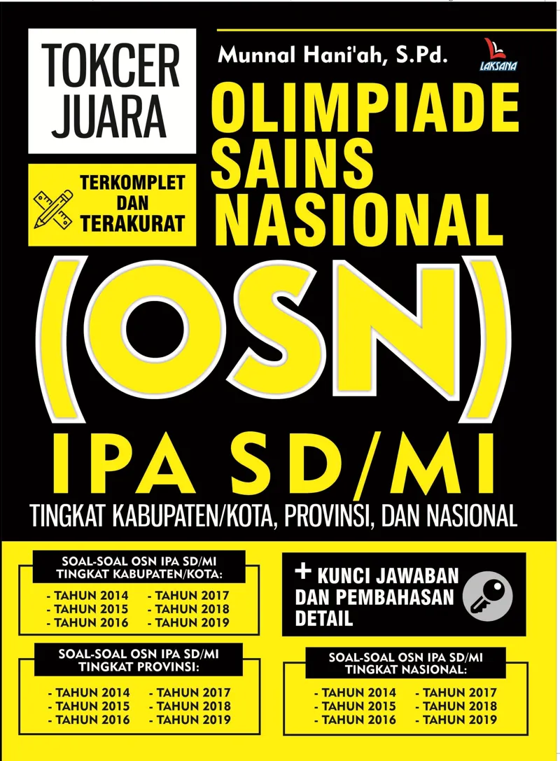 Buku Tokcer Juara Olimpiade Sains Nasional (OSN) IPA SD/MI Tingkat Kabupaten/Kota, Provinsi, dan Nasional oleh Munnal Haniah, S.Pd