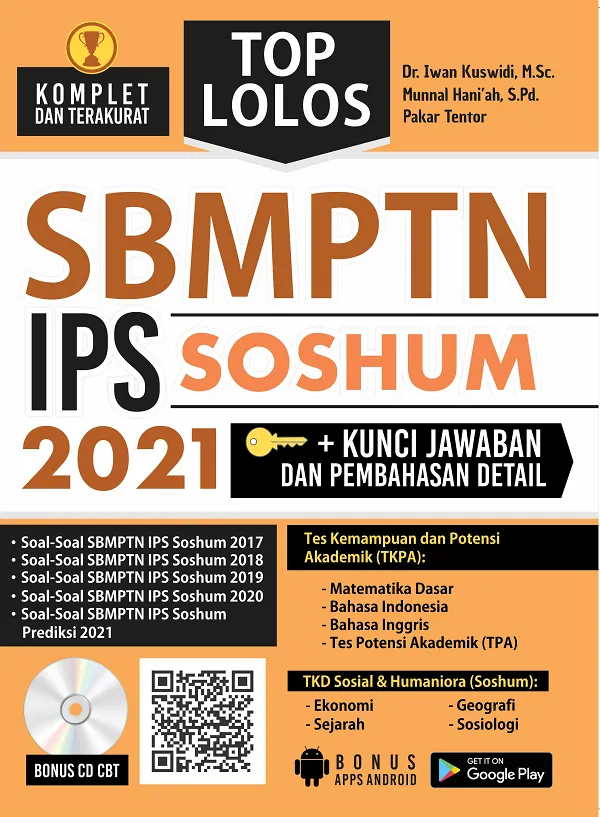 Buku Top Lolos SBMPTN IPS Soshum  2021 oleh Dr. Iwan Kuswidi, M.Sc.; Munnal Haniah, S.Pd. Pakar Tentor