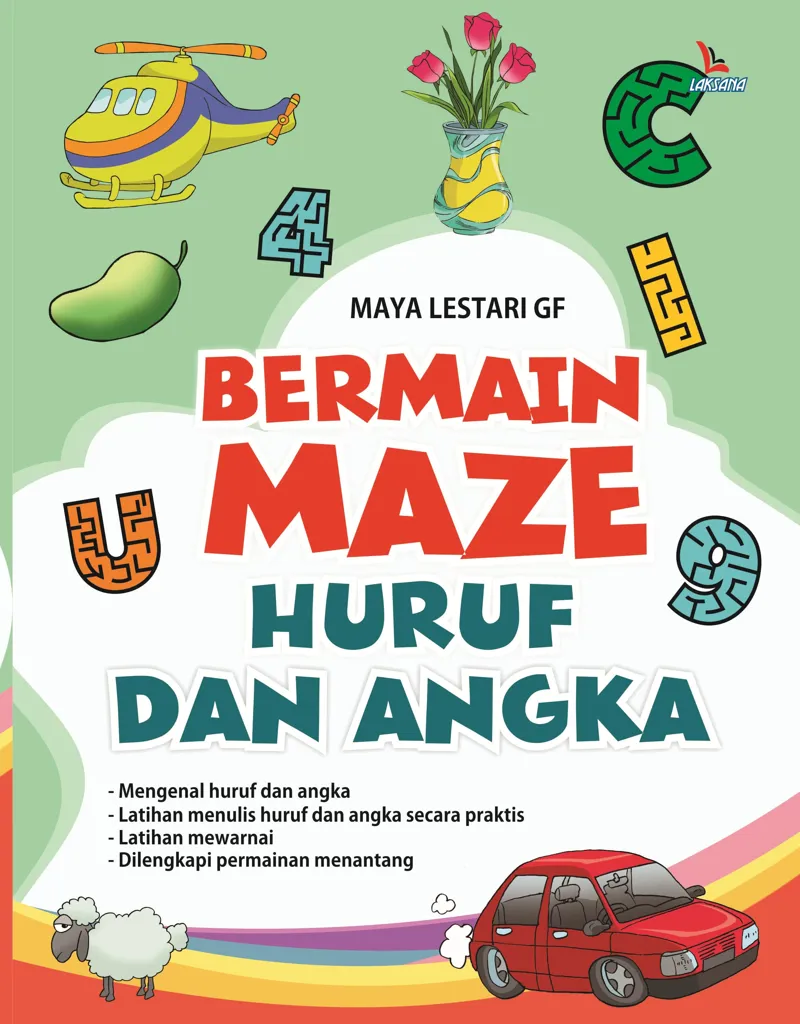 Buku Bermain Maze Huruf Dan Angka oleh Maya Lestari GF