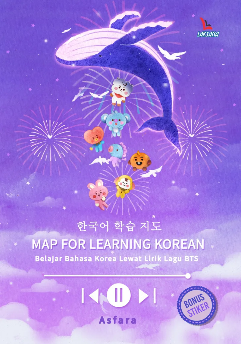 Buku Map for Learning Korean; Belajar Bahasa Korea Lewat Lirik Lagu BTS oleh Asfara
