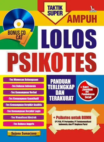 Buku Taktik Super Ampuh Lolos Psikotes (Bonus CD) oleh Sujono Sumarjono