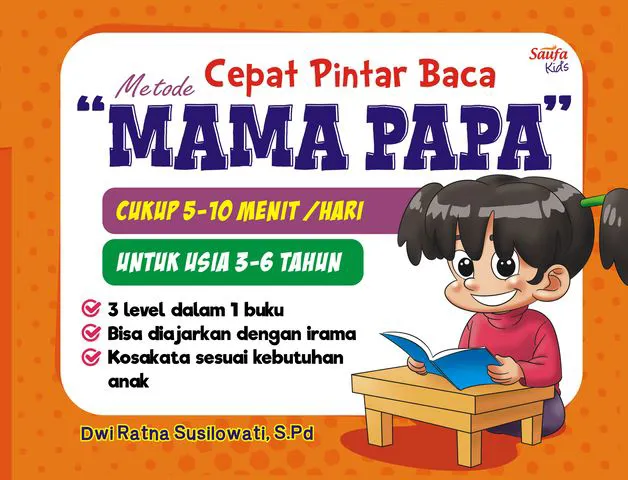 Buku Cepat Pintar Baca Metode "Mama Papa" oleh S.Pd, Dwi Ratna Susilowati