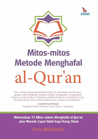 Buku Mitos-Mitos Metode Menghafal al-Qur'an oleh Cece Abdulwaly