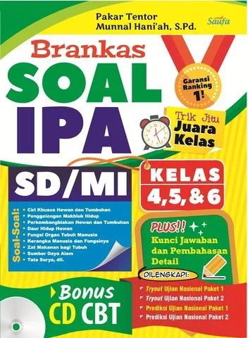 Buku Brankas Soal IPA SD/MI; Kelas 4, 5, dan 6 oleh S.Pd., Pakar Tentor, Munnal Hani'ah