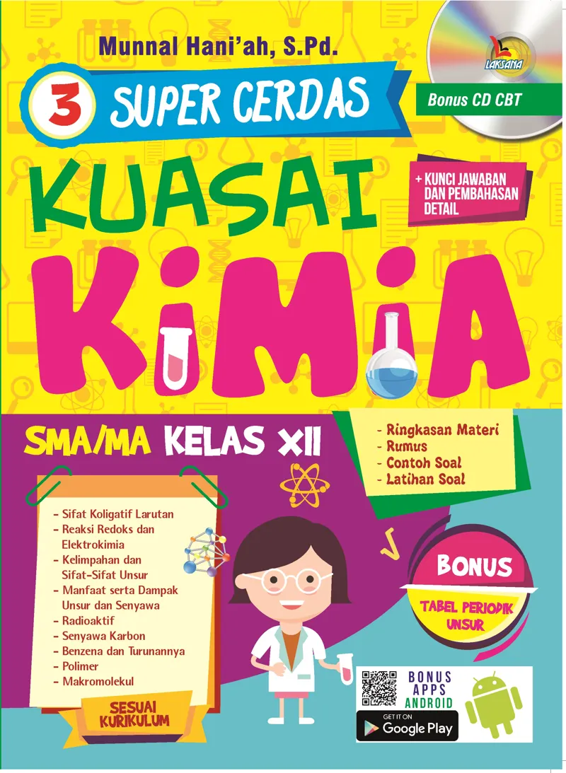 Buku Super Cerdas Kuasai Kimia SMA/MA Kelas XII (Bonus CD CBT) oleh S.Pd., Munnal Hani'ah