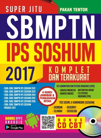 Buku Super Jitu SBMPTN IPS SOSHUM 2017 (Bonus CD CBT) oleh Pakar Tentor