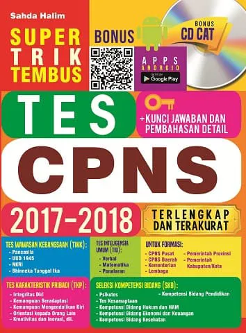 Buku Super Trik Tembus Tes CPNS 2017-2018 oleh Sahda Halim